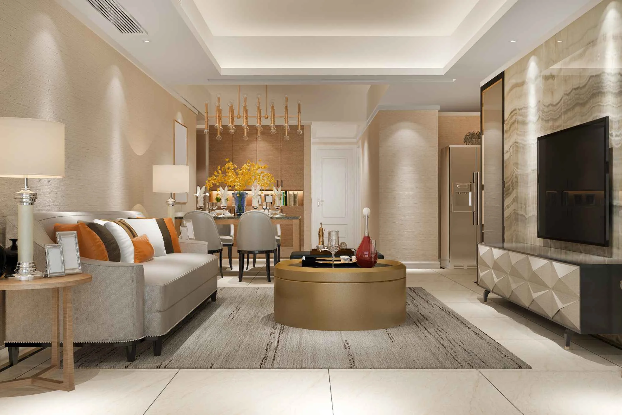 Modern Living Space Design