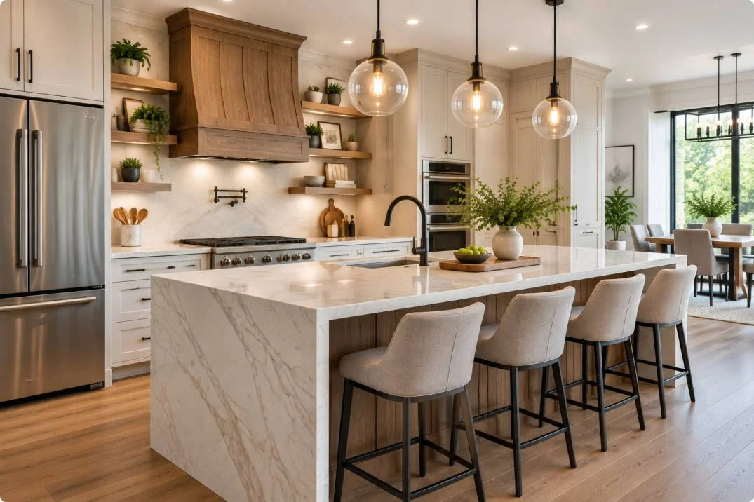 Luxury white kitchen remodel